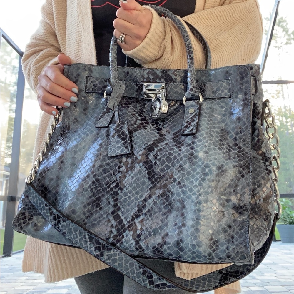 Michael Kors Snakeskin leather handbag.Work/school